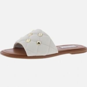Steve madden white studded slides Size 9